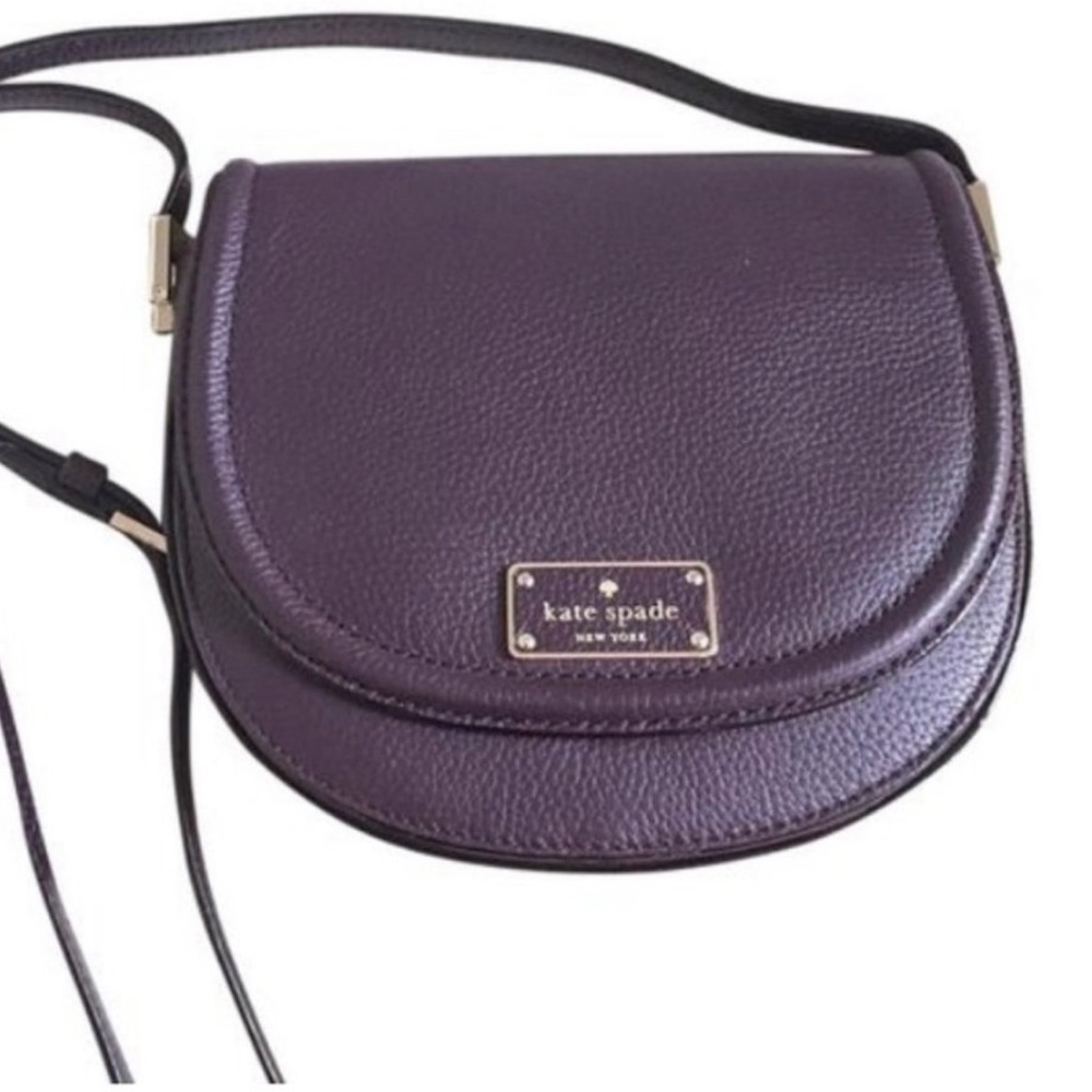 Kate Spade Oliver Street Lilly Leather Crossbody Saddle bag pebbled